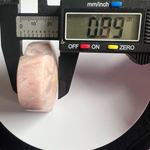 Pink Opal Heart Carving (#7) - Picture 6 of 9